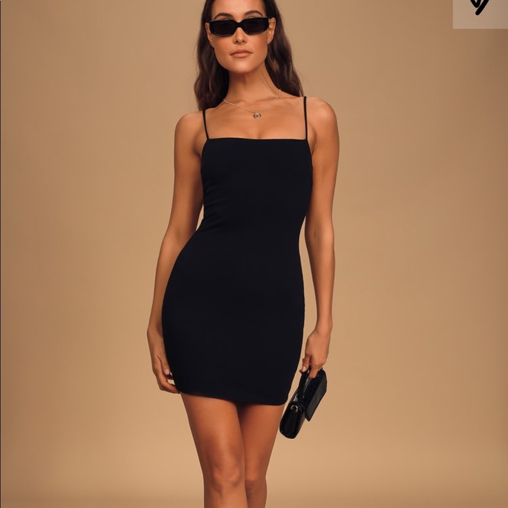 Black mini dress